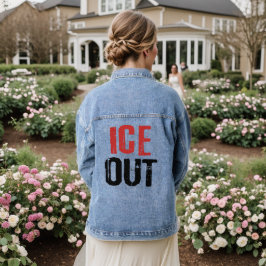 Anti ICE Out Political Activism Protest デニムジャケット