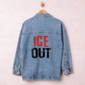 Anti ICE Out Political Activism Protest デニムジャケット (ハンガー)