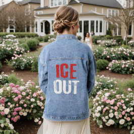 Anti ICE Out Political Activism Protest デニムジャケット