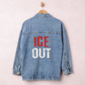 Anti ICE Out Political Activism Protest デニムジャケット (ハンガー)