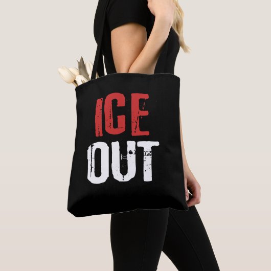 Anti ICE Out Political Activism Protest トートバッグ (クローズアップ)
