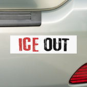 Anti ICE Out Political Activism Protest バンパーステッカー (車上)