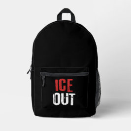 Anti ICE Out Political Activism Protest プリントバックパック