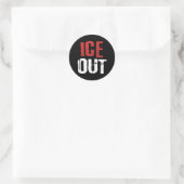 Anti ICE Out Political Activism Protest ラウンドシール (バッグ)