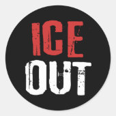 Anti ICE Out Political Activism Protest ラウンドシール (正面)