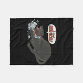 Anti Ice Pro Immigration Funny Cat Political フリースブランケット (正面(横))