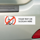 ANTI-JERRYブラウン バンパーステッカー (車上)