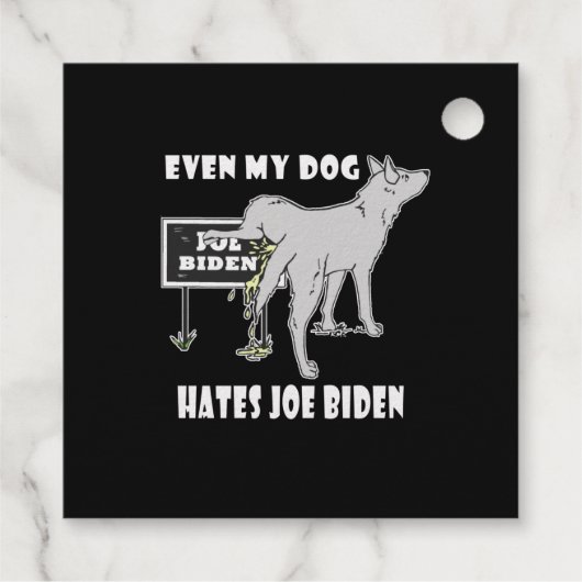 Anti Joe Biden My Dog Hates Biden Political Humor  フェイバータグ (裏面)