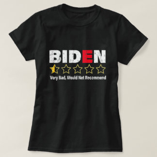 Anti Joe Biden Very Bad One Star Rating Republican Tシャツ