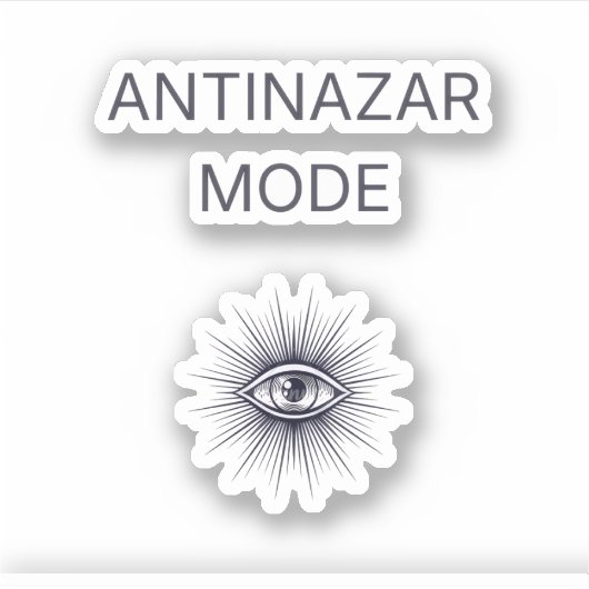 Anti Nazar Evil Eye Minimal Aesthetic Sticker シール (正面)