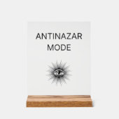 Anti Nazar Mode Acrylic Sign – Evil Eye Protection アクリルサイン (正面)