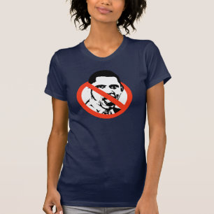 ANTI-OBAMAの女性のTシャツ Tシャツ