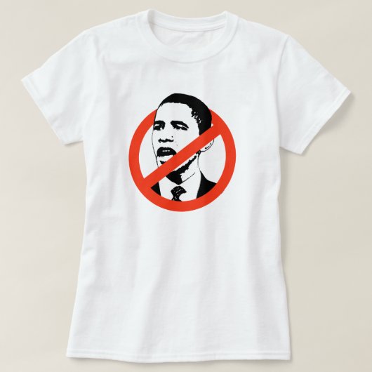 ANTI-OBAMAの女性のTシャツ Tシャツ (デザイン正面)