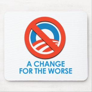 ANTI-OBAMA -より悪いののために変えて下さい マウスパッド