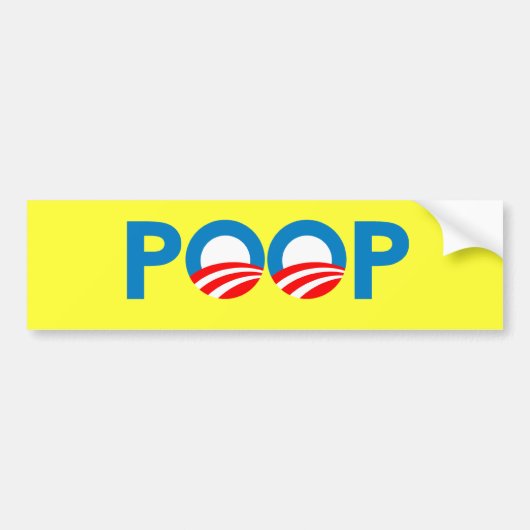 ANTI-OBAMA -ウンチ バンパーステッカー (正面)