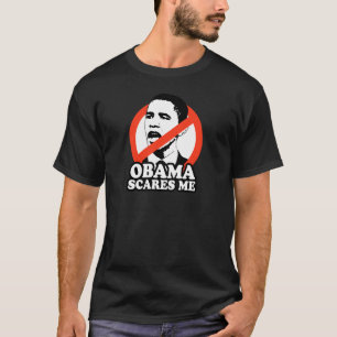 ANTI-OBAMA/オバマは私をおびえさせます Tシャツ