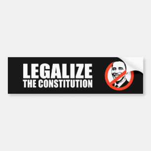 ANTI-OBAMA-憲法を法律化して下さい バンパーステッカー