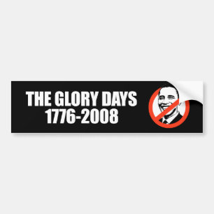 ANTI-OBAMA-栄光の日- 1776-2008年 バンパーステッカー