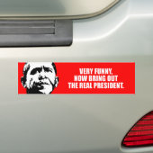 ANTI-OBAMA-非常におもしろい、今実質を前に引き出して下さい バンパーステッカー (車上)