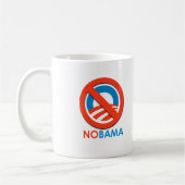 ANTI-OBAMA - NOBAMA コーヒーマグカップ (左)
