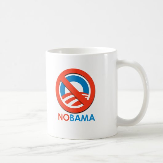 ANTI-OBAMA - NOBAMA コーヒーマグカップ (右)