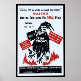 Anti-Racism & Anti Jim Crow Poster NAACP Art Wall ポスター