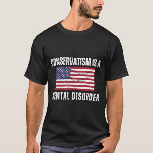 Anti-Republican Pro Democrat American Flag America Tシャツ (正面)