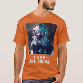 Anti Social Aesthetic Japanese Techwear Anime Tシャツ