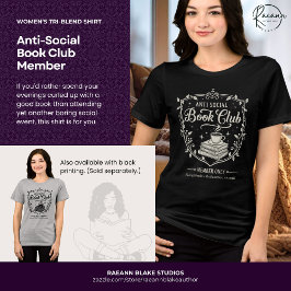 Anti-Social Book Club Member Women's (White Print) トライブレンドＴシャツ