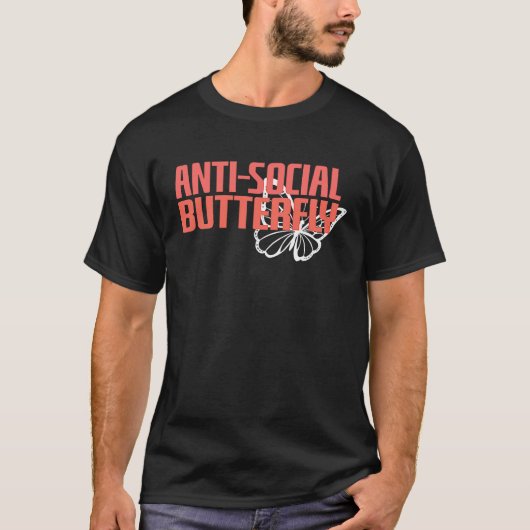 Anti Social Butterfly  Introvert Social Distancing Tシャツ (正面)
