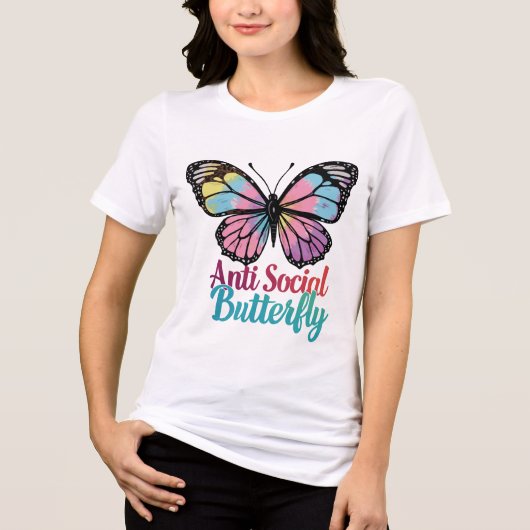 Anti-Social Butterfly – Introvert Statement Tee トライブレンドＴシャツ (正面)