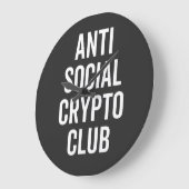 Anti Social Crypto Club ラージ壁時計 (傾斜)