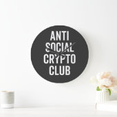 Anti Social Crypto Club ラージ壁時計 (ホーム)