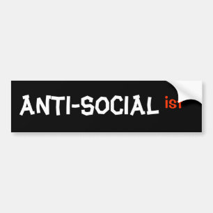 ANTI-SOCIALIST バンパーステッカー