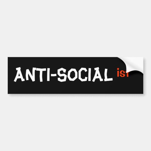 ANTI-SOCIALIST バンパーステッカー (正面)