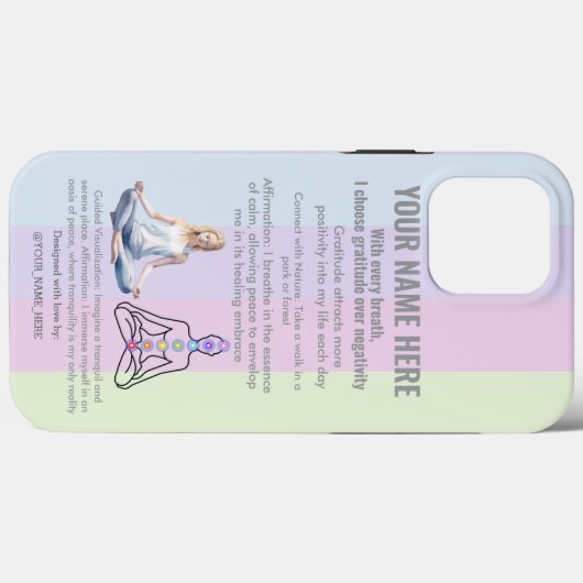 ANTI-Stress I CHOOSE GRATITUDE OVER NEGATIVITY Case-Mate iPhoneケース (裏面 (横))