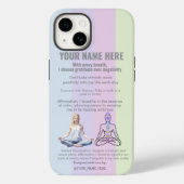 ANTI-Stress I CHOOSE GRATITUDE OVER NEGATIVITY Case-Mate iPhoneケース (裏面)