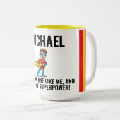 ANTI-STRESS KIDS HERO SUPERHERO POWER ツートーンマグカップ (正面右)