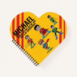 ANTI-STRESS KIDS HERO SUPERHERO POWER RED ノートブック