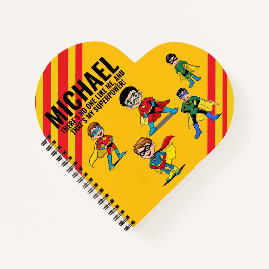 ANTI-STRESS KIDS HERO SUPERHERO POWER RED ノートブック (正面)