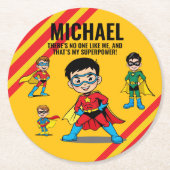 ANTI-STRESS KIDS HERO SUPERHERO POWER TEAM ラウンドペーパーコースター (正面)