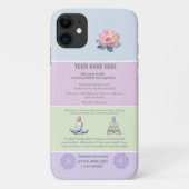 ANTI-Stress loto FLOWER YOGA CHAKRA PEACE Case-Mate iPhoneケース (裏面)