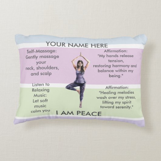 ANTI-STRESS RELAX CALM Meditation PEACE アクセントクッション (裏面)