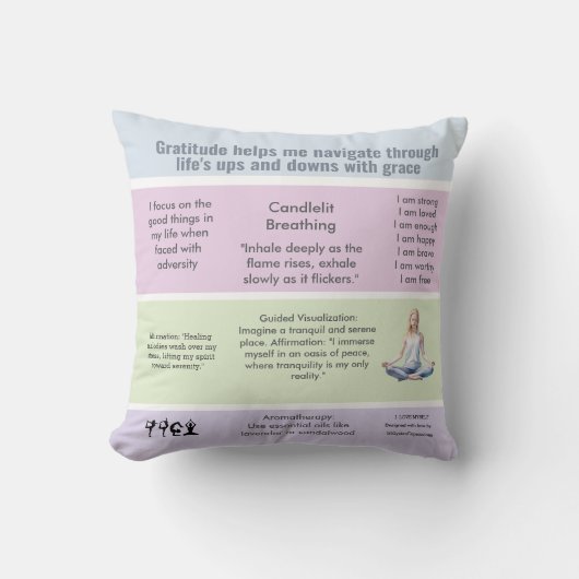 ANTI-STRESS RELAX CALM Meditation PEACE クッション (正面)