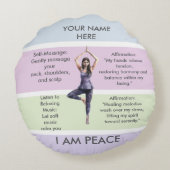 ANTI-STRESS RELAX CALM Meditation PEACE ラウンドクッション (裏面)