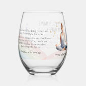 ANTI-STRESS RELAX CALM PEACE YOGA CHAKRAS ステムなしワイングラス (裏面)