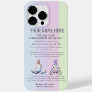 ANTI-Stress YOGA CHAKRA PEACE GRATITUDE Case-Mate iPhone 14 Pro Maxケース