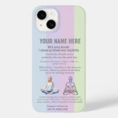 ANTI-Stress YOGA CHAKRA PEACE GRATITUDE Case-Mate iPhoneケース (裏面)