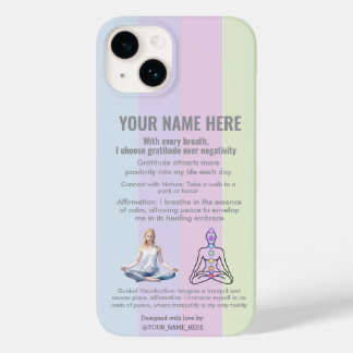 ANTI-Stress YOGA CHAKRA PEACE GRATITUDE Case-Mate iPhone 14ケース