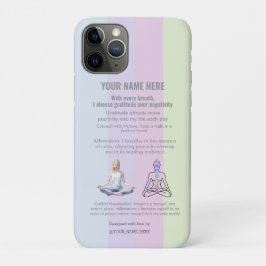 ANTI-Stress YOGA CHAKRA PEACE  I choose gratitude iPhone 11 Proケース